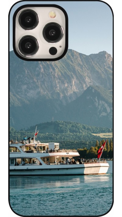 Coque iPhone 15 Pro Max - Fête Nationale Suisse Bateau Leman