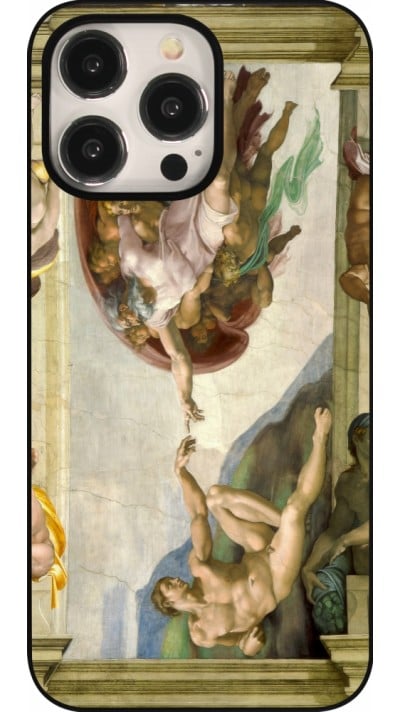 Coque iPhone 15 Pro Max - Tableau art - La Création d’Adam - Michel-Ange