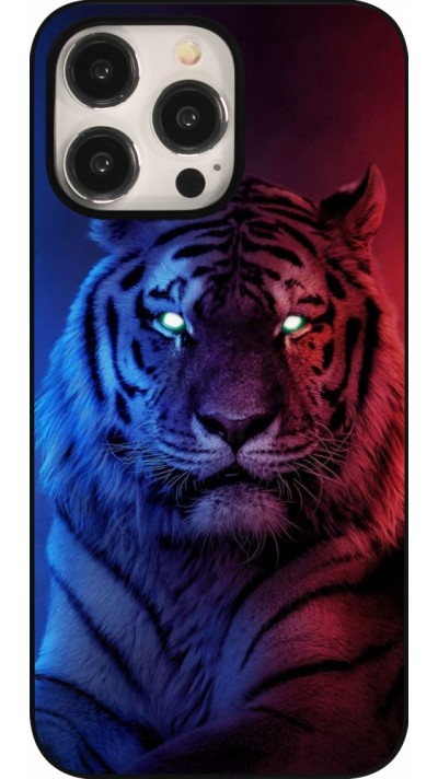 iPhone 15 Pro Max Case Hülle - Tiger Blue Red