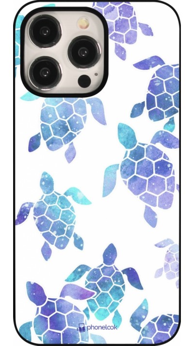 Coque iPhone 15 Pro Max - Turtles pattern watercolor