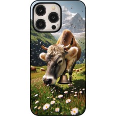 Coque iPhone 15 Pro Max - Vache montagne Valais
