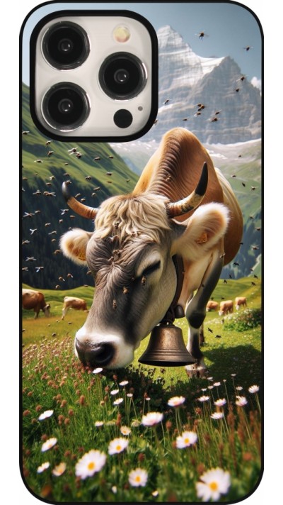 Coque iPhone 15 Pro Max - Vache montagne Valais