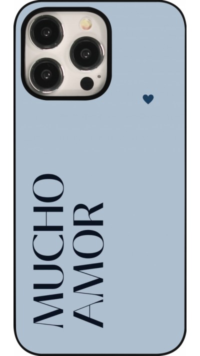Coque iPhone 15 Pro Max - Valentine 2024 mucho amor azul
