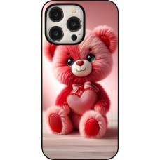 iPhone 15 Pro Max Case Hülle - Valentin 2024 Rosaroter Teddybär
