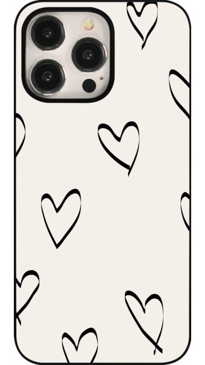Coque iPhone 15 Pro Max - Valentine 2023 minimalist hearts