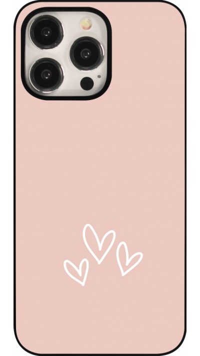 Coque iPhone 15 Pro Max - Valentine 2023 three minimalist hearts
