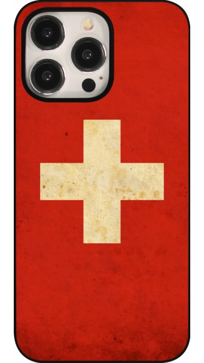 iPhone 15 Pro Max Case Hülle - Vintage Flag SWISS