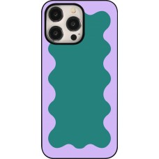 iPhone 15 Pro Max Case Hülle - Wavy Rectangle Green Purple