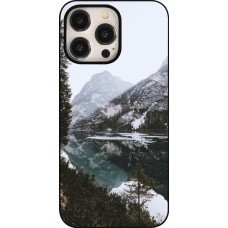 Coque iPhone 15 Pro Max - Winter 22 snowy mountain and lake