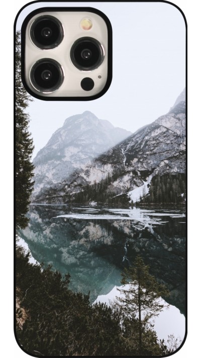 Coque iPhone 15 Pro Max - Winter 22 snowy mountain and lake
