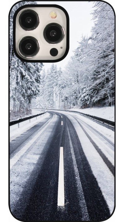 Coque iPhone 15 Pro Max - Winter 22 Snowy Road