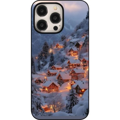 Coque iPhone 15 Pro Max - Winter 25 Winter snowy village