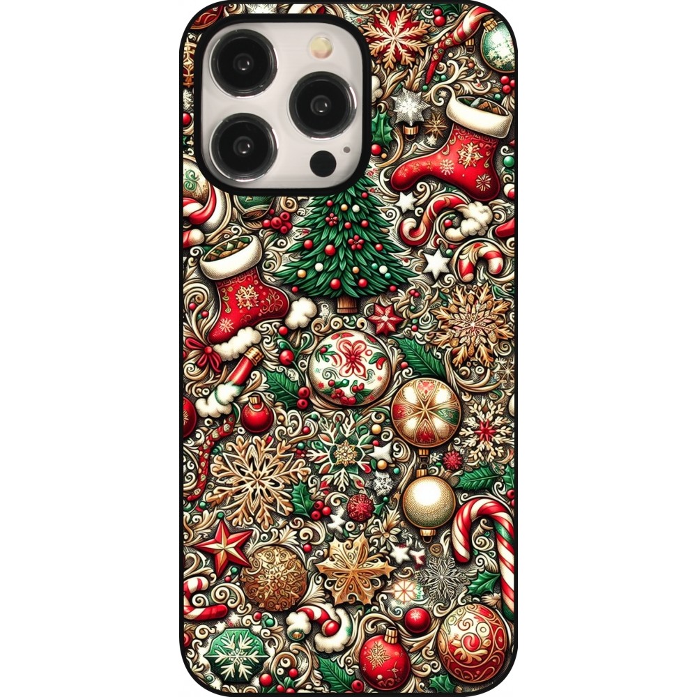 iPhone 15 Pro Max Case Hülle - Weihnachten 2023 Mikromuster