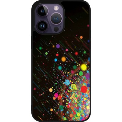 iPhone 15 Pro Max Case Hülle - Silikon schwarz Abstract Bubble Lines