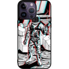 iPhone 15 Pro Max Case Hülle - Silikon schwarz Anaglyph Astronaut