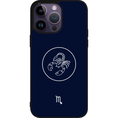 iPhone 15 Pro Max Case Hülle - Silikon schwarz Astrologie Skorpion