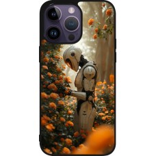 Coque iPhone 15 Pro Max - Silicone rigide noir Astronaut flowers 2025