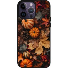 Coque iPhone 15 Pro Max - Silicone rigide noir Autumn 25 Pumpkin