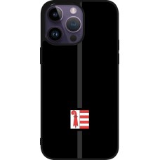 Coque iPhone 15 Pro Max - Silicone rigide noir Canton JU noir