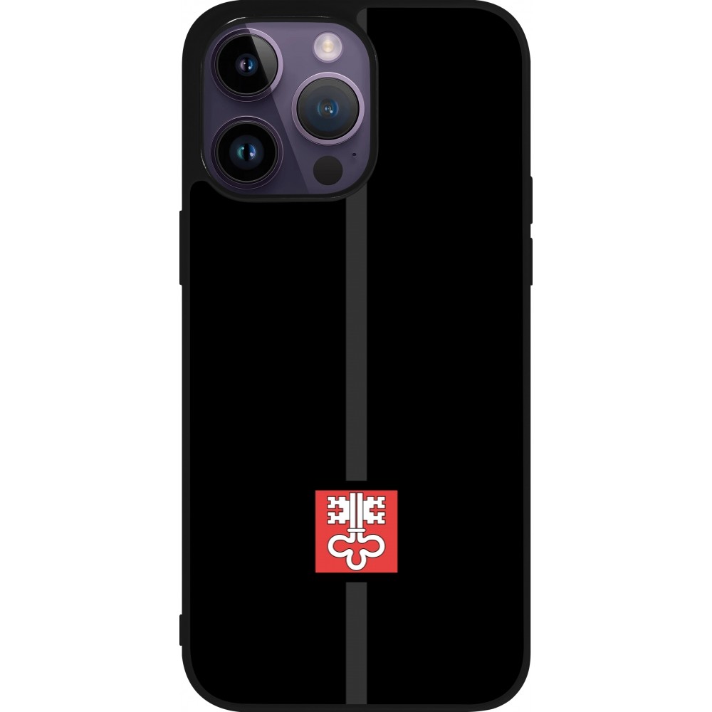 Coque iPhone 15 Pro Max - Silicone rigide noir Canton NW noir