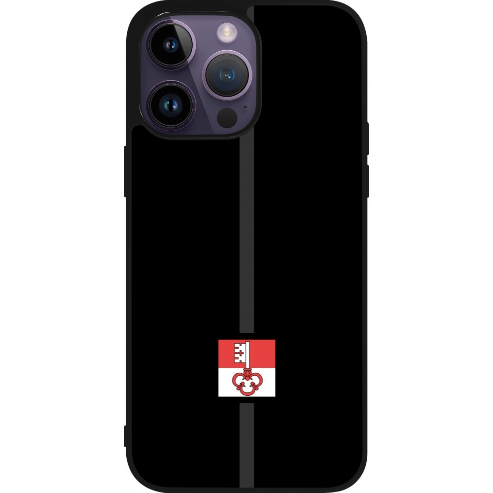 Coque iPhone 15 Pro Max - Silicone rigide noir Canton OW noir