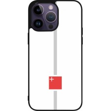 iPhone 15 Pro Max Case Hülle - Silikon schwarz Kanton SZ weiss