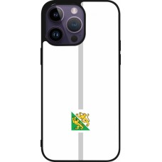 Coque iPhone 15 Pro Max - Silicone rigide noir Canton TG blanc