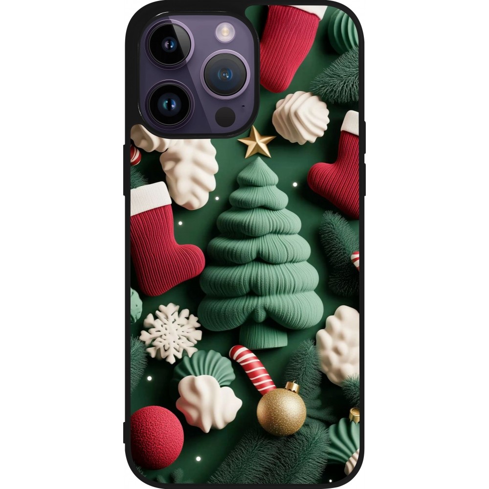 iPhone 15 Pro Max Case Hülle - Silikon schwarz Christmas 25 Christmas textiles