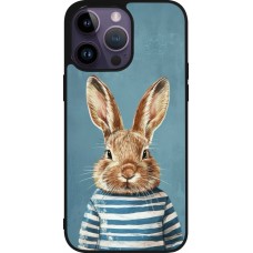 iPhone 15 Pro Max Case Hülle - Silikon schwarz Easter 2026 Rabbit navy