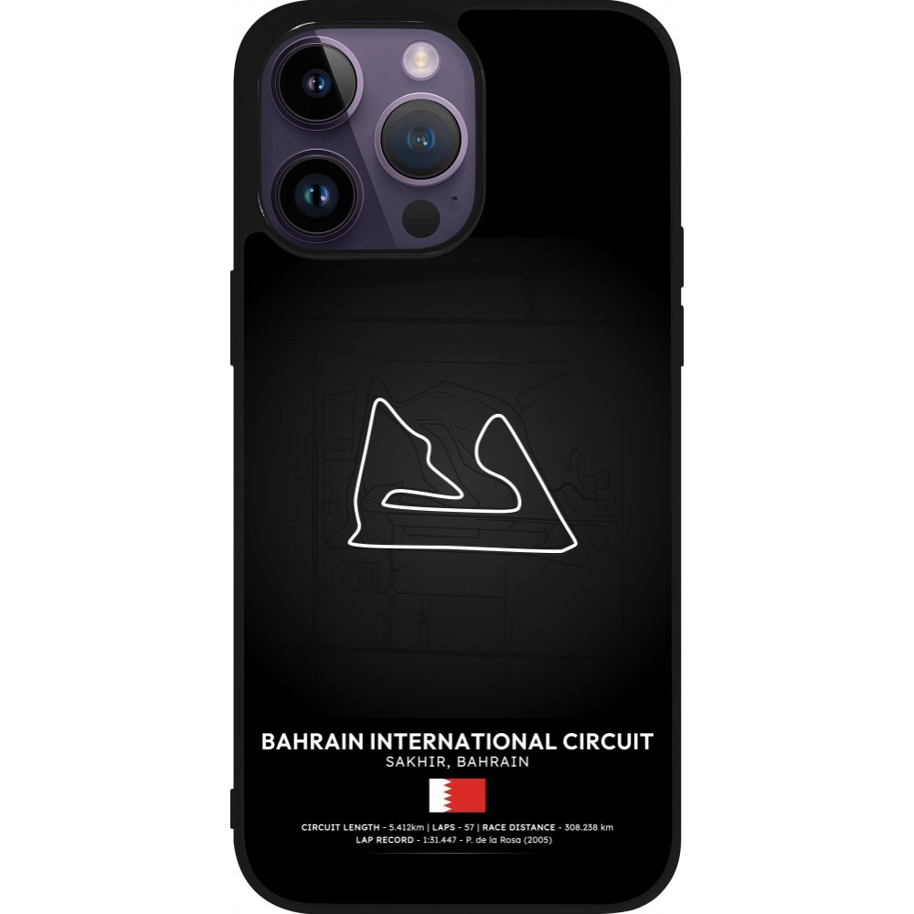 Coque iPhone 15 Pro Max - Silicone rigide noir F1 Track 2025 Bahrain