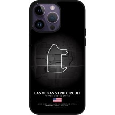 Coque iPhone 15 Pro Max - Silicone rigide noir F1 Track 2025 Las Vegas