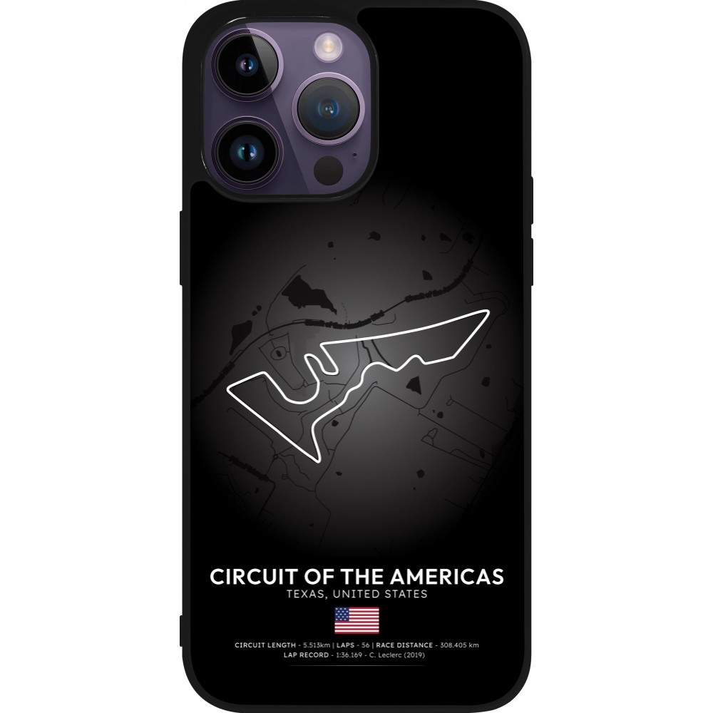 iPhone 15 Pro Max Case Hülle - Silikon schwarz F1 Track 2025 United States
