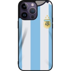 iPhone 15 Pro Max Case Hülle - Silikon schwarz Argentinien 2022 personalisierbares Fussballtrikot