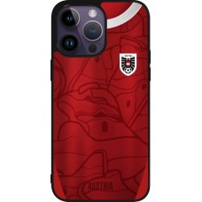 iPhone 15 Pro Max Case Hülle - Silikon schwarz Austria personalisierbares Fussballtrikot
