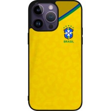 iPhone 15 Pro Max Case Hülle - Silikon schwarz Brasilien 2022 personalisierbares Fußballtrikot