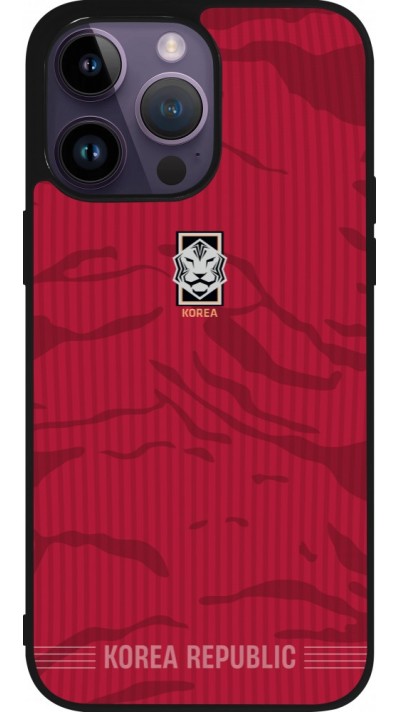 iPhone 15 Pro Max Case Hülle - Silikon schwarz Südkorea 2026 personalisierbares Fussballtrikot