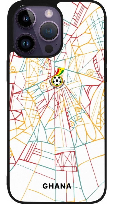 iPhone 15 Pro Max Case Hülle - Silikon schwarz Ghana 2026 personalisierbares Fussballtrikot