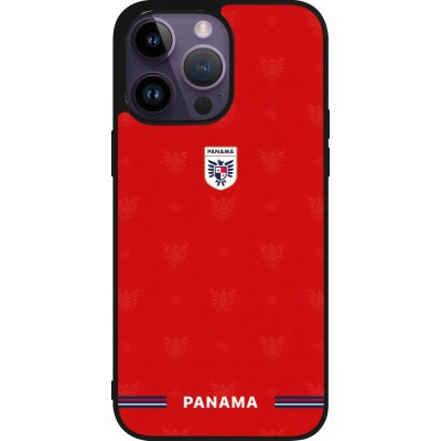 iPhone 15 Pro Max Case Hülle - Silikon schwarz Panama 2026 personalisierbares Fussballtrikot