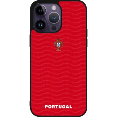 iPhone 15 Pro Max Case Hülle - Silikon schwarz Portugal 2026 personalisierbares Fussballtrikot