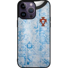 iPhone 15 Pro Max Case Hülle - Silikon schwarz Portugal Away personalisierbares Fussballtrikot