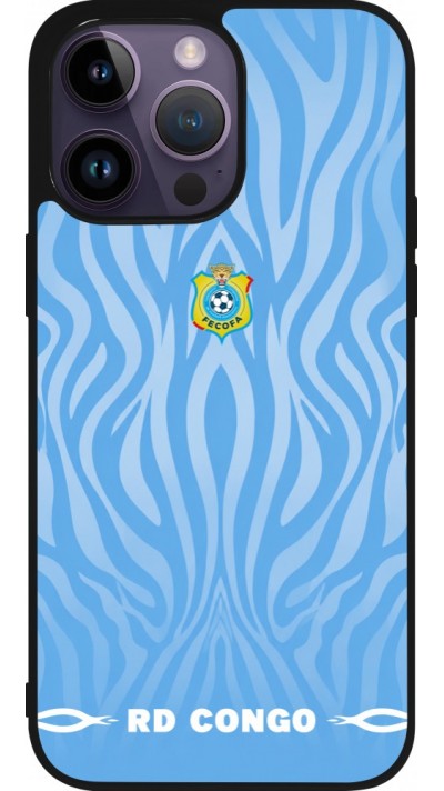 iPhone 15 Pro Max Case Hülle - Silikon schwarz Demokratische Republik Kongo 2026 personalisierbares Fussballtrikot