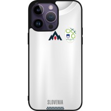 iPhone 15 Pro Max Case Hülle - Silikon schwarz Fussballtrikot Slowenien