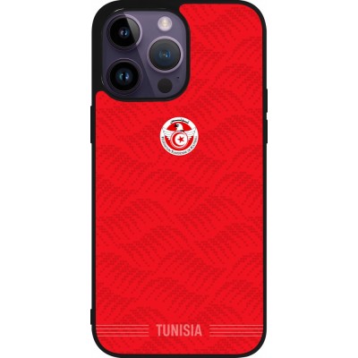 iPhone 15 Pro Max Case Hülle - Silikon schwarz Tunesien 2026 personalisierbares Fussballtrikot