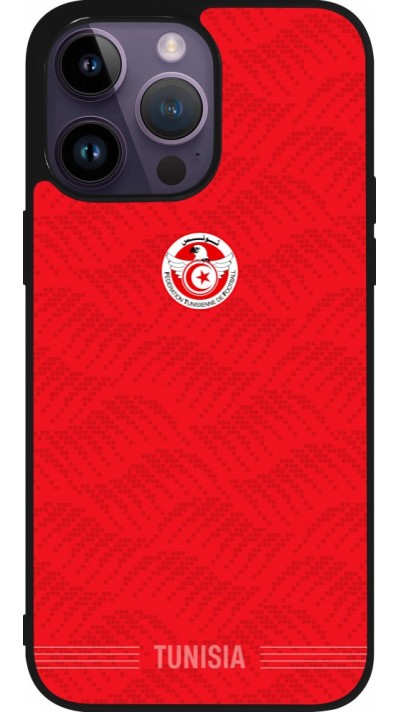iPhone 15 Pro Max Case Hülle - Silikon schwarz Tunesien 2026 personalisierbares Fussballtrikot