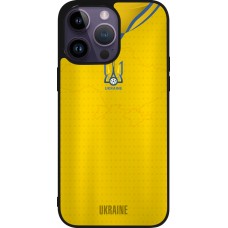iPhone 15 Pro Max Case Hülle - Silikon schwarz Fussballtrikot Ukraine