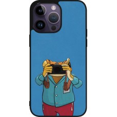 iPhone 15 Pro Max Case Hülle - Silikon schwarz Frog with camera DTMF