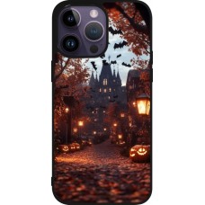 iPhone 15 Pro Max Case Hülle - Silikon schwarz Halloween 2025 Haunted house