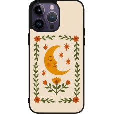 Coque iPhone 15 Pro Max - Silicone rigide noir Half moon stamp 2026