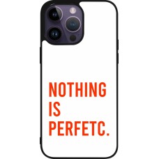 iPhone 15 Pro Max Case Hülle - Silikon schwarz Nothing is Perfetc