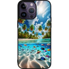 iPhone 15 Pro Max Case Hülle - Silikon schwarz Strandparadies